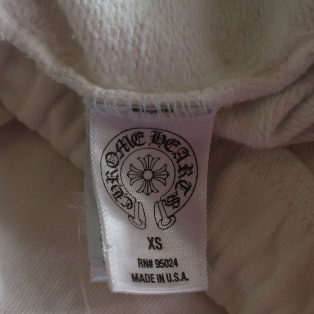 CHROME HEARTS(クロムハーツ) RS3 Cross Vertical Logo Sweat Pants RS3クロス ヴァーティカルロゴ スウェットパンツ ホワイト