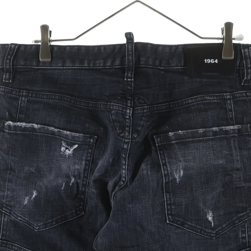 DSQUARED2(ディースクエアード) 20AW ダメージ加工 スキニーデニムパンツ S71B0801 ブラック