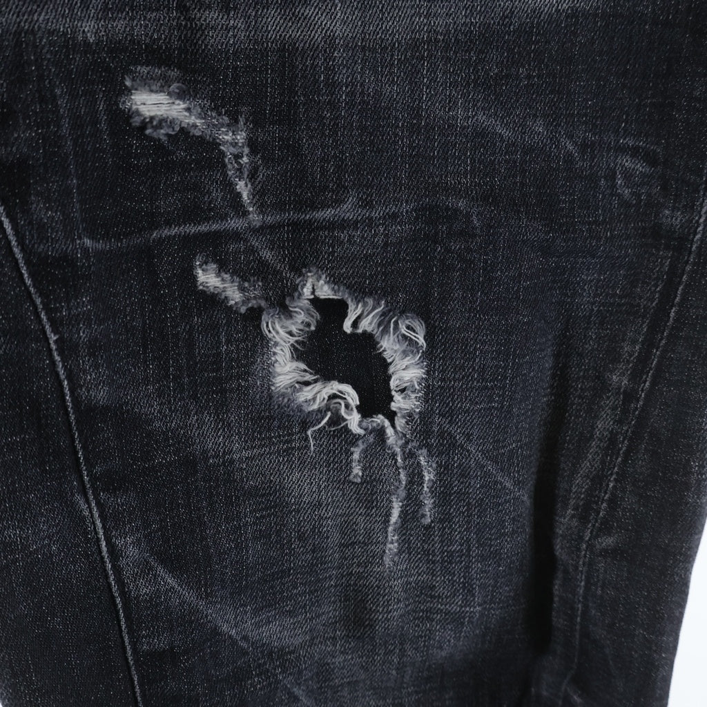 DSQUARED2(ディースクエアード) 20AW ダメージ加工 スキニーデニムパンツ S71B0801 ブラック