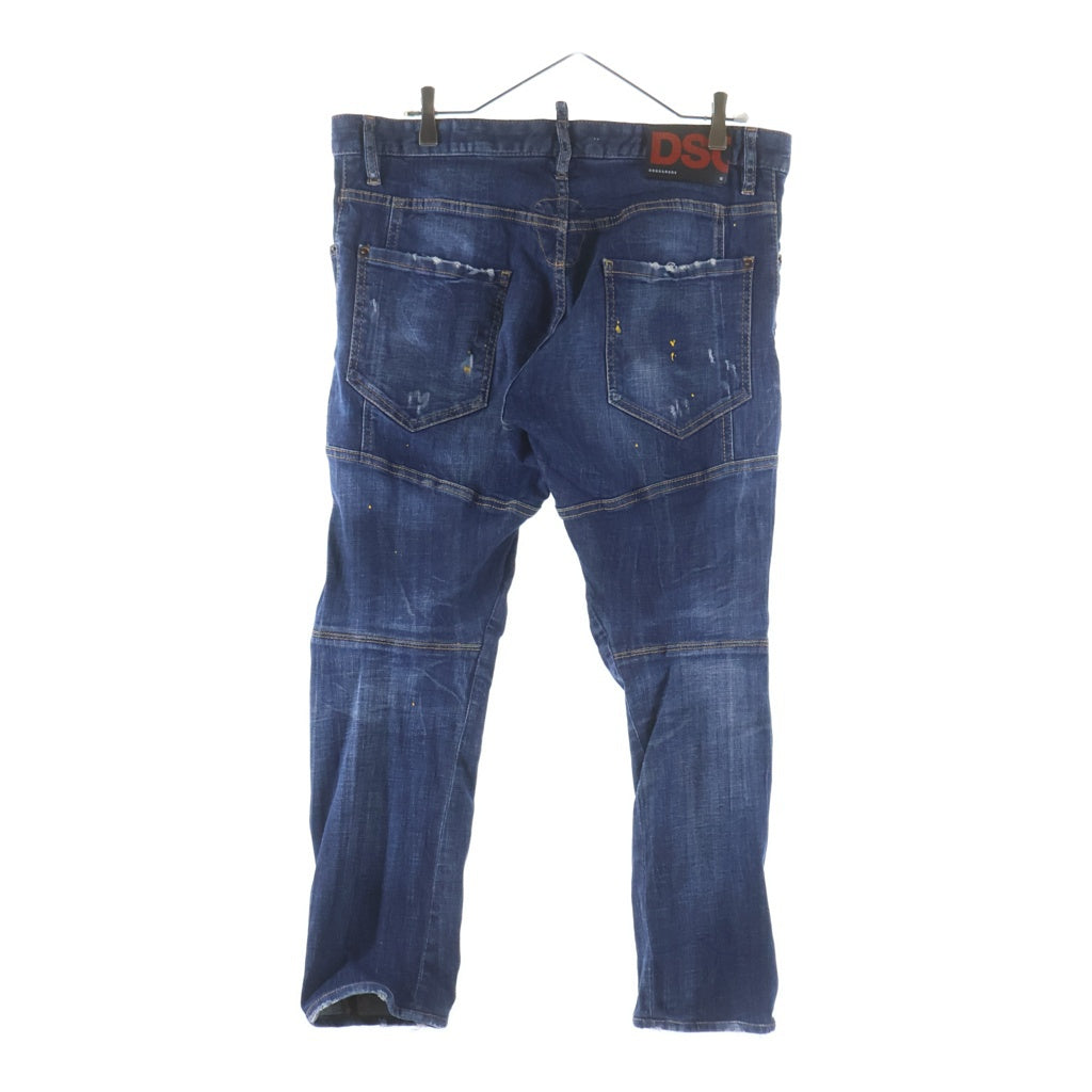 DSQUARED2(ディースクエアード) 20AW TIDY BIKER JEANS ダメージ加工デニムパンツ S71LB0725 インディゴ
