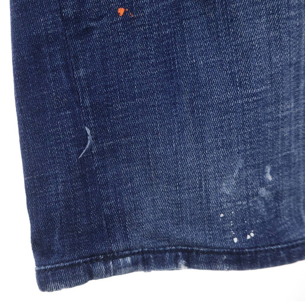 DSQUARED2(ディースクエアード) 20AW ペイント付き ダメージ加工 デニムパンツ S74LB0823 インディゴ