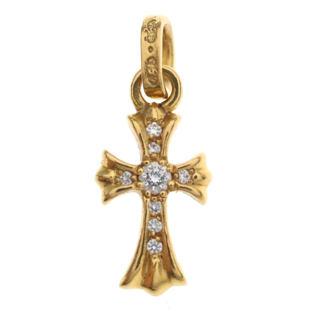 CHROME HEARTS(クロムハーツ) 22K CRS BBYFAT P/DIA ベイビーファットクロス PAVEダイヤ ペンダントトップ ゴールド BCA035