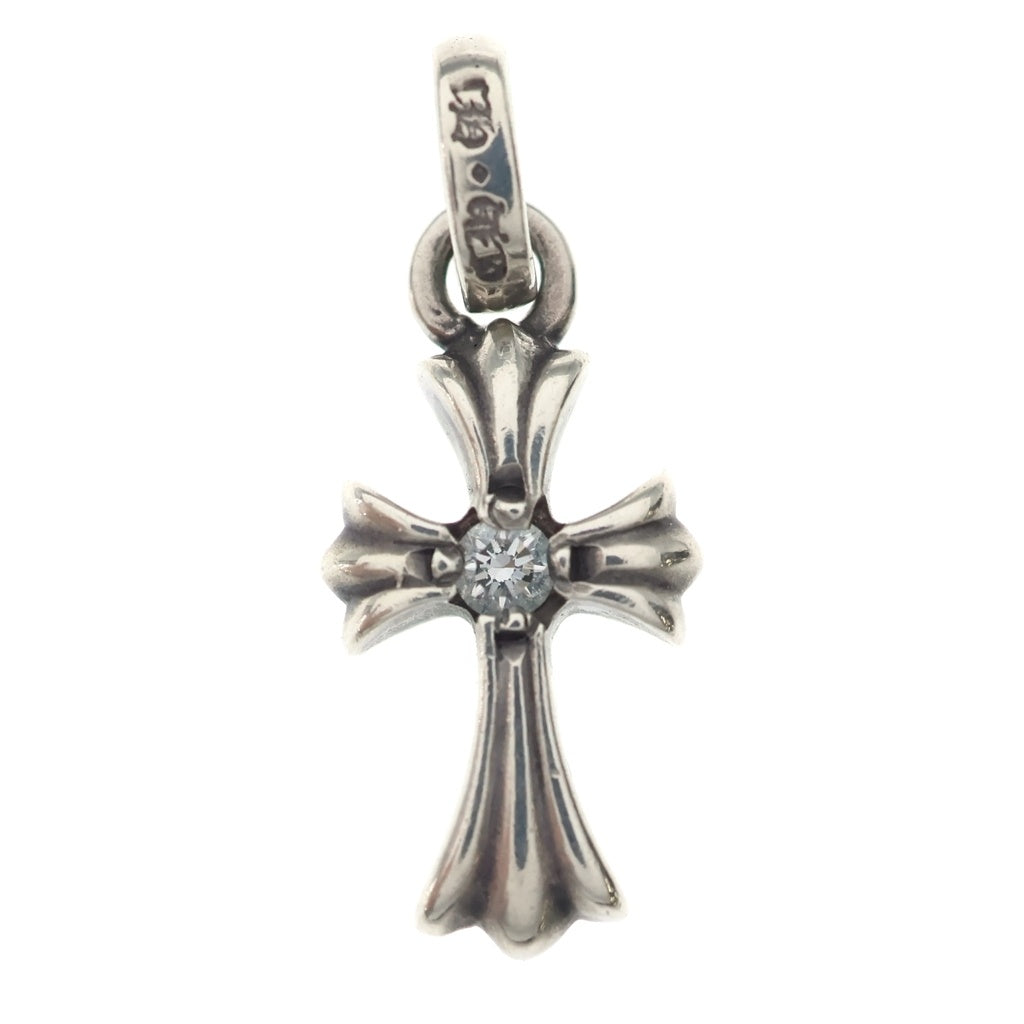 CHROME HEARTS(クロムハーツ) CRS BBYFAT DMND ベイビーファットクロス 両面1ダイヤ ペンダントトップ シルバー BCA238