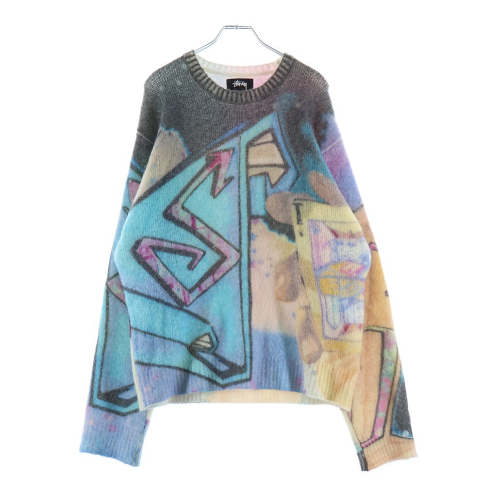 STUSSY(ステューシー) 22AW GOLDIE SWEATER 総柄 モヘアニットセーター 