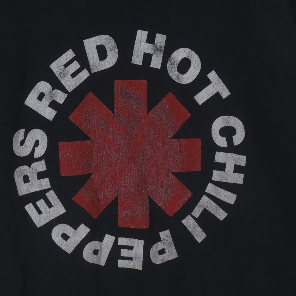VINTAGE(ヴィンテージ) 00s RED HOT CHILI PEPPERS US Tour 2003 レッドホットチリペッパーズ 両面プリント クルーネック半袖Tシャツ ブラック