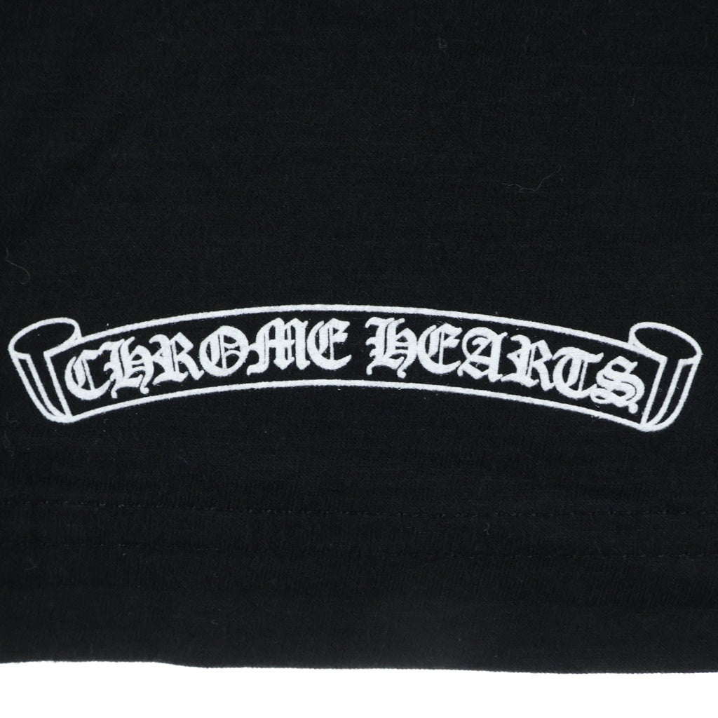 CHROME HEARTS(クロムハーツ) NECK LOGO S/S TEE ネックロゴ プリント半袖Tシャツ カットソー ブラック