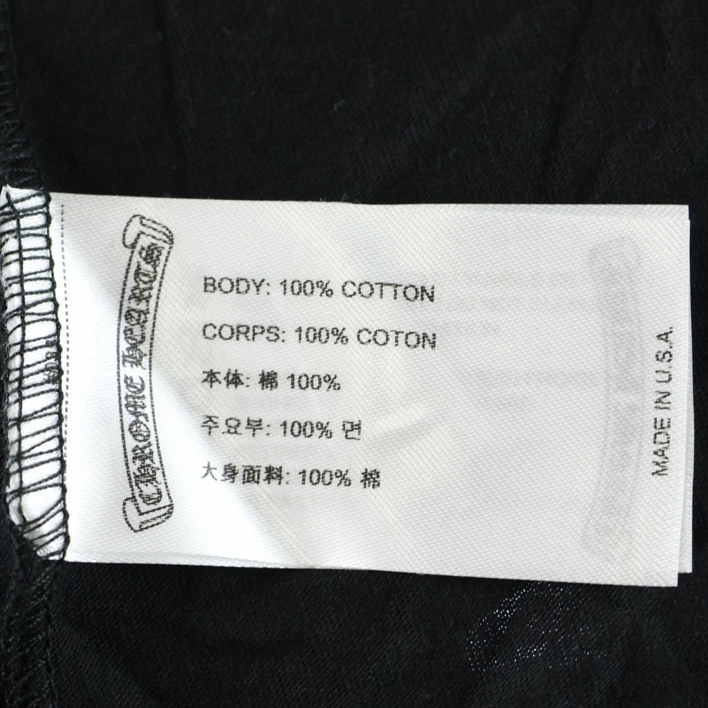 CHROME HEARTS(クロムハーツ) NECK LOGO S/S TEE ネックロゴ プリント半袖Tシャツ カットソー ブラック