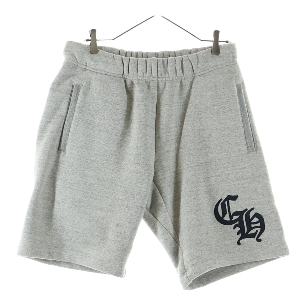 CHROME HEARTS(クロムハーツ) 25SS Y NOT CH Applique Embroidery Sweat Half Pants 7-11 CH刺繍ロゴ ハーフパンツ グレー