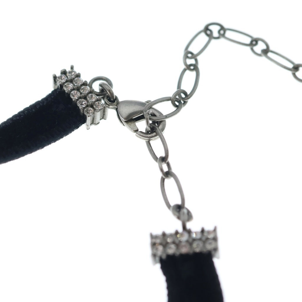 DIOR(ディオール) J'ADIOR ラインストーンロゴ ネックレスチョーカー ブラック レディース