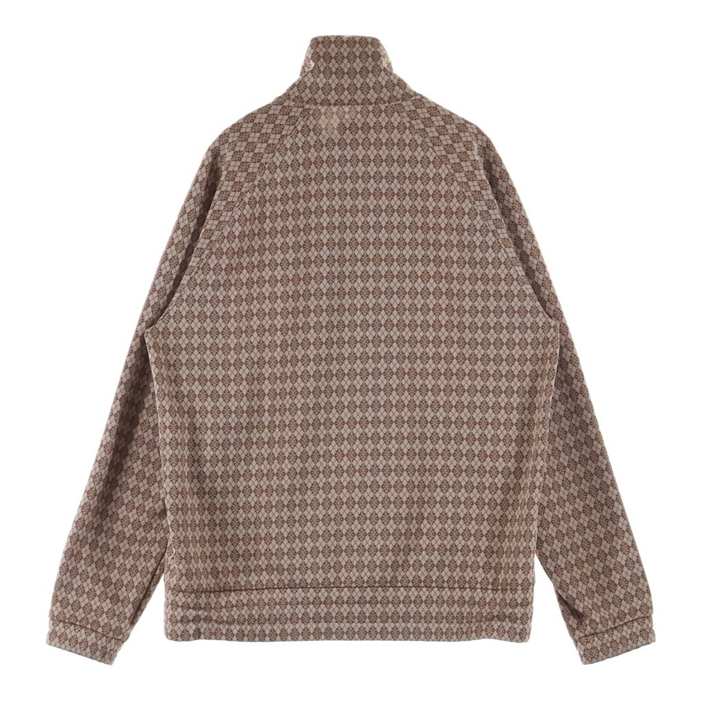 Needles(ニードルス) Poly Jacquard Track Jacket 総柄 ロゴ刺繍 トラックジャケット ブラウン/ピンク J0219