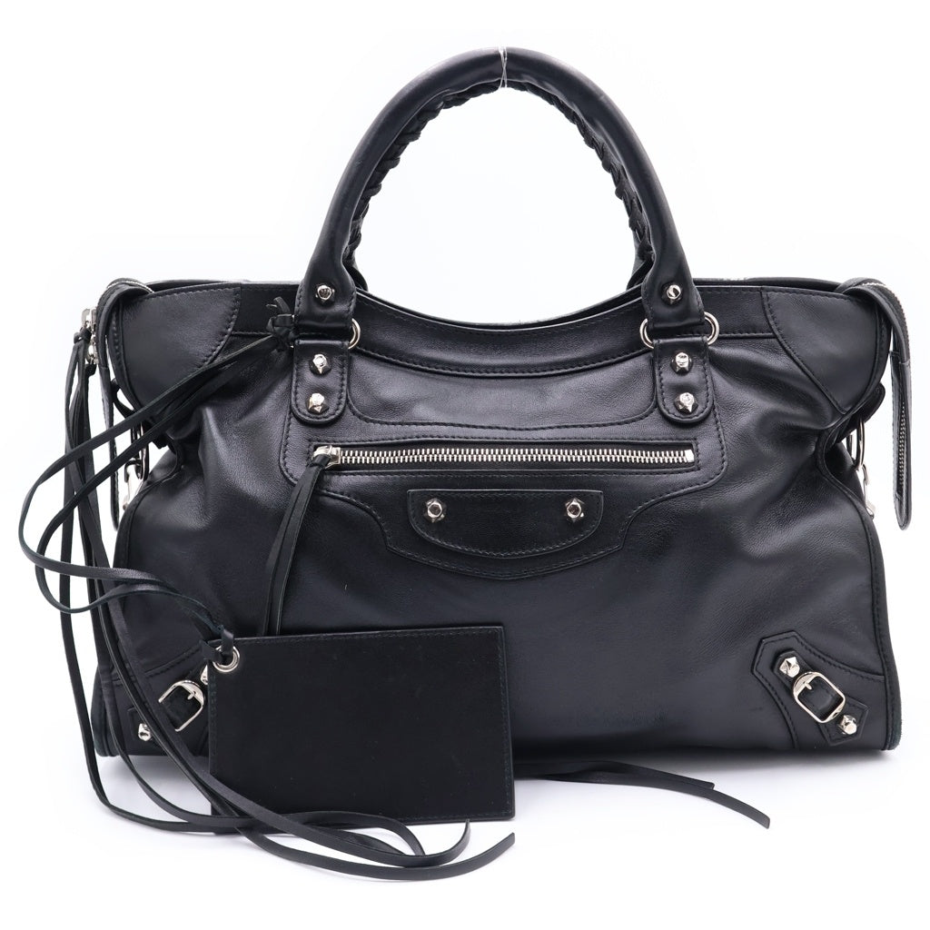 BALENCIAGA(バレンシアガ) 2WAY ザシティ ハンドバッグ フェイクレザー 115748 1000 J002123 ブラック レディース