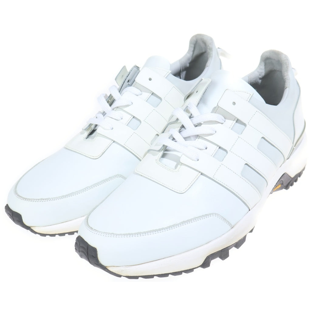 WH(ダブルエイチ) フレンチキャップ レザー×ネオプレン VIBRAMソール ローカットスニーカー ホワイト