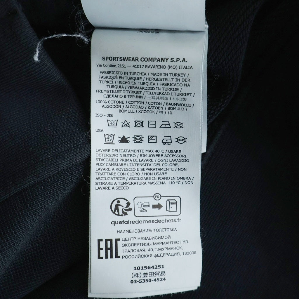 STONE ISLAND(ストーンアイランド) COTTON FLEECE FULL ZIP-UP HOODIE コットンジップアップフーディー ロゴパッチスウェットパーカー 101564251 ブラック