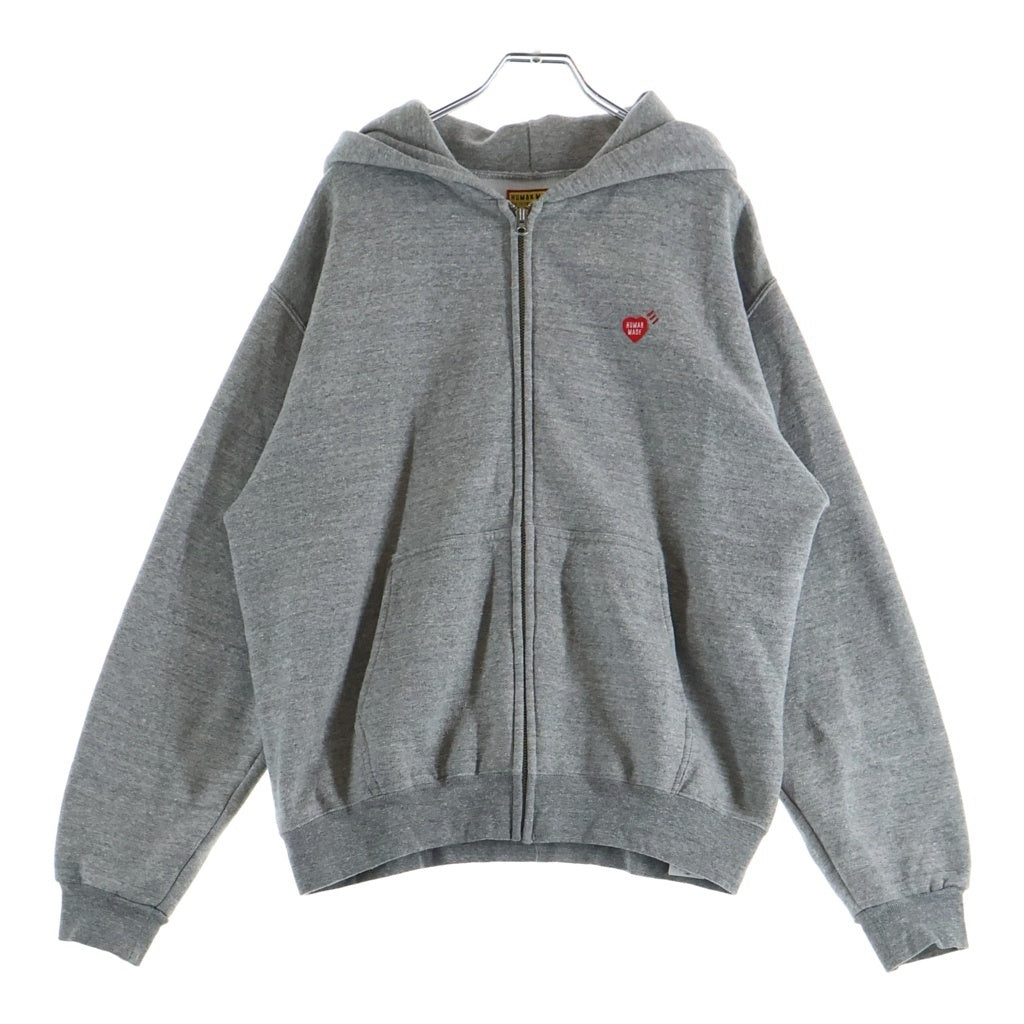HUMAN MADE(ヒューマンメイド) CLASSIC ZIP-UP SWEAT HOODIE クラシックスウェット ジップフーディ HM30CS051 グレー