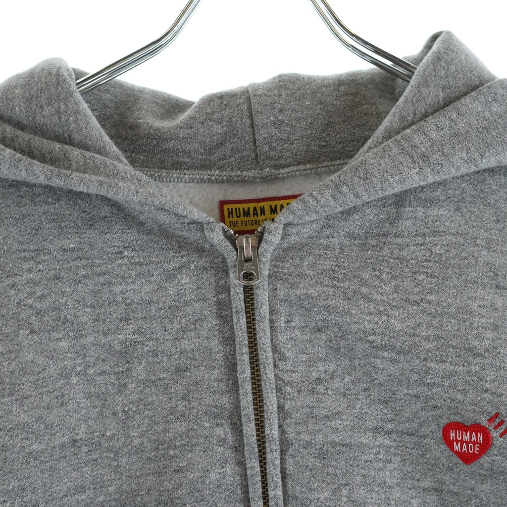 HUMAN MADE(ヒューマンメイド) CLASSIC ZIP-UP SWEAT HOODIE クラシックスウェット ジップフーディ HM30CS051 グレー