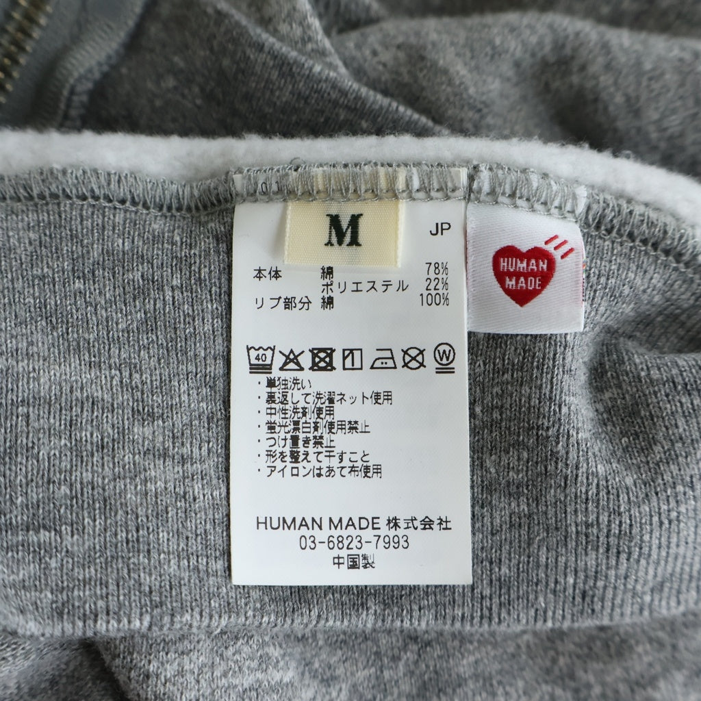 HUMAN MADE(ヒューマンメイド) CLASSIC ZIP-UP SWEAT HOODIE クラシックスウェット ジップフーディ HM30CS051 グレー