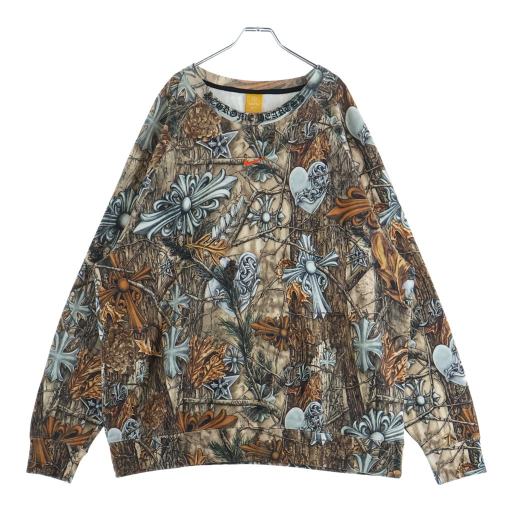 CHROME HEARTS(クロムハーツ) ×NOCTA DRAKE SWEAT ナイキ ノクタ ドレイク バックホースシュープリント プルオーバースウェットトレーナー マルチカラー