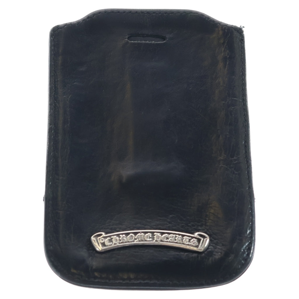 CHROME HEARTS(クロムハーツ) PHONE CASE フレアニー スクロールラベル フォンケース ブラック
