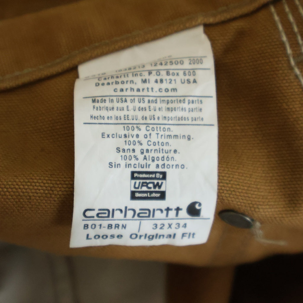 CARHARTT(カーハート) ダブルニー ダック ペインターパンツ ブラウン B01-BRN