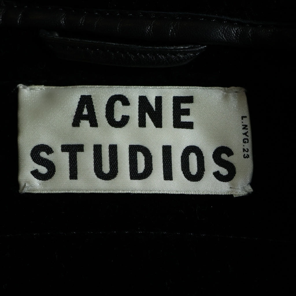 Acne Studios(アクネ ストゥディオズ) 13AW MOI レザー ライダースジャケット ブラック レディース