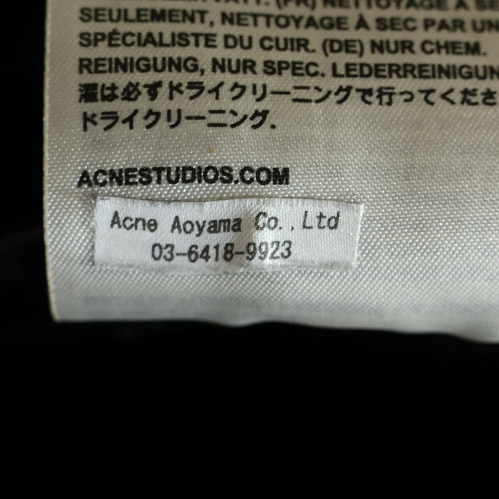 Acne Studios(アクネ ストゥディオズ) 13AW MOI レザー ライダースジャケット ブラック レディース