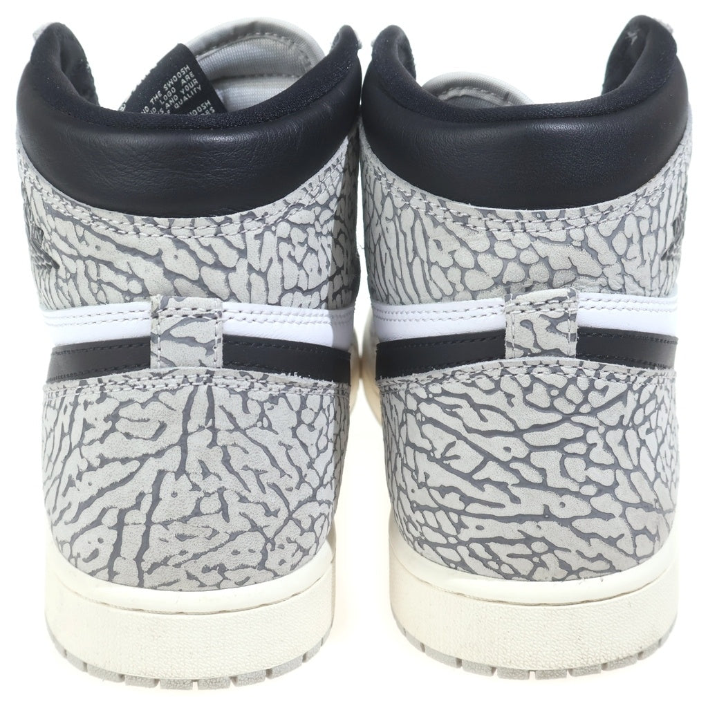 NIKE(ナイキ) AIR JORDAN 1 RETRO HIGH OG WHITE CEMENT ELEPHANT DZ5485-052 エアジョーダン1 ホワイトセメント ハイカットスニーカー ホワイト/グレー US11/29cm