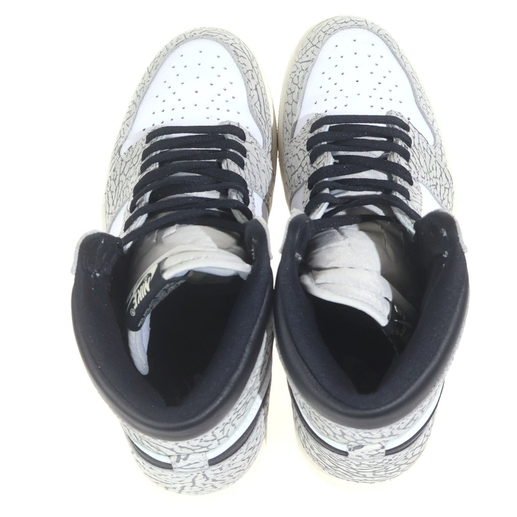 NIKE(ナイキ) AIR JORDAN 1 RETRO HIGH OG WHITE CEMENT ELEPHANT DZ5485-052 エアジョーダン1 ホワイトセメント ハイカットスニーカー ホワイト/グレー US11/29cm