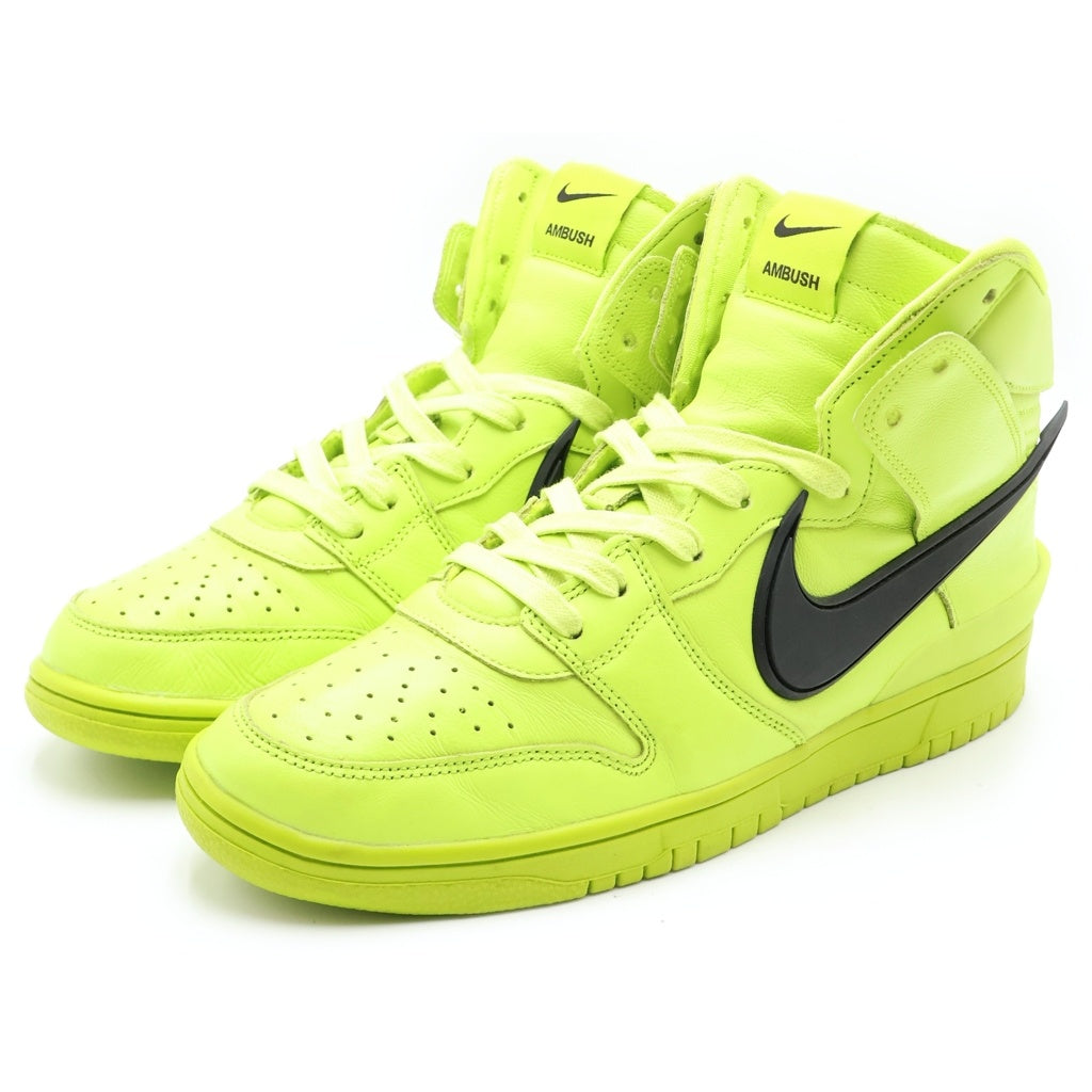 NIKE(ナイキ) ×AMBUSH DUNK HIGH FLASH LIME アンブッシュ ダンク フラッシュライム ハイカットスニーカー ネオングリーン US10.5/28.5cm CU7544-300