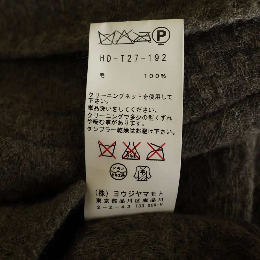 Yohji Yamamoto POUR HOMME(ヨウジヤマモト プールオム) 12AW ウール ハイネック HD-T27-192 セーター グレー