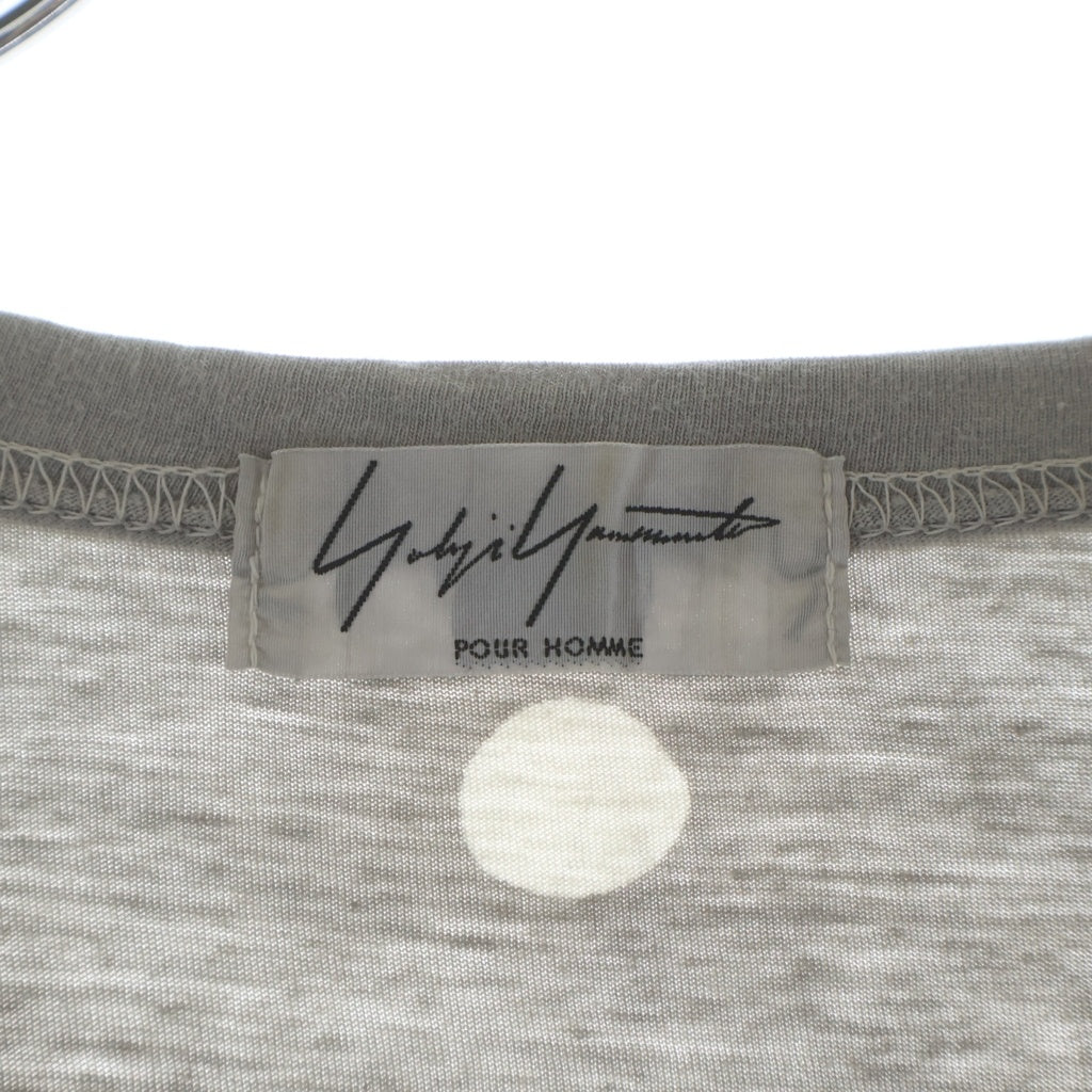 Yohji Yamamoto POUR HOMME(ヨウジヤマモト プールオム) 13SS ドット HX-T02-060 クルーネックTシャツ グレー