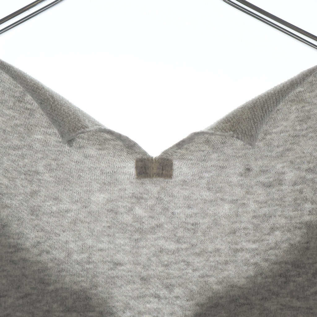 REGULATION Yohji Yamamoto MEN(レギュレーションヨウジヤマモトメン) 19SS SLEEVELESS SWEATER WITH FLAP POCKET AND SLITS IN NECKLINE スウェット HZ-T56-087 タンクトップ グレー