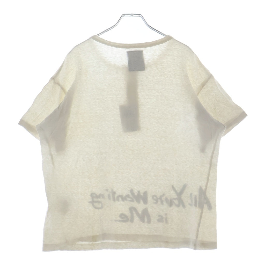 BLACK Scandal Yohji Yamamoto(ブラックスキャンダルヨウジヤマモト) 19AW ALL YOURE WANTING IS ME ヘンリーネック HC-T39-082 クルーネックカットソー ホワイト