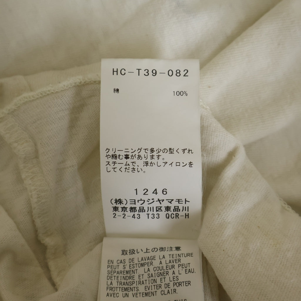 BLACK Scandal Yohji Yamamoto(ブラックスキャンダルヨウジヤマモト) 19AW ALL YOURE WANTING IS ME ヘンリーネック HC-T39-082 クルーネックカットソー ホワイト