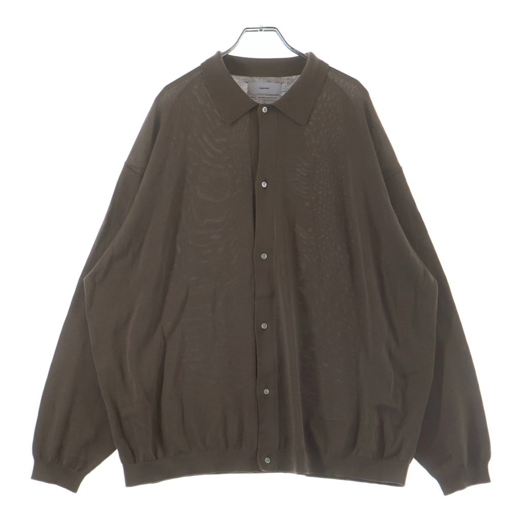 Graphpaper(グラフペーパー) 26SS Suvin High Gauge Knit Oversized L/S Shirt スビン ニットポロ ベージュ