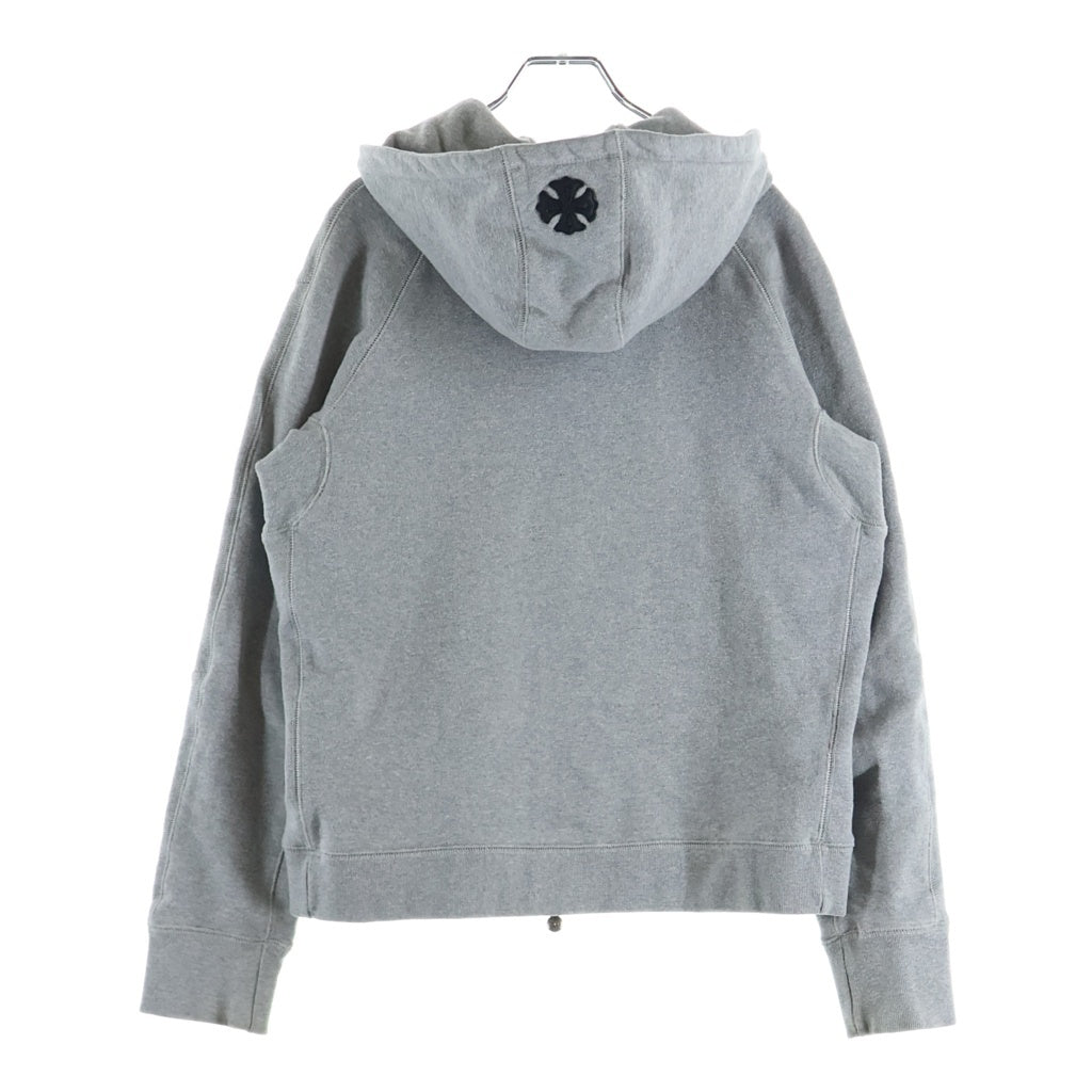 CHROME HEARTS(クロムハーツ) GRP Y NOT Zip Up Hoodie ダガージップ CHクロスジップ CHプラスパッチ付きダブルジップアップ グレーパーカー レディース