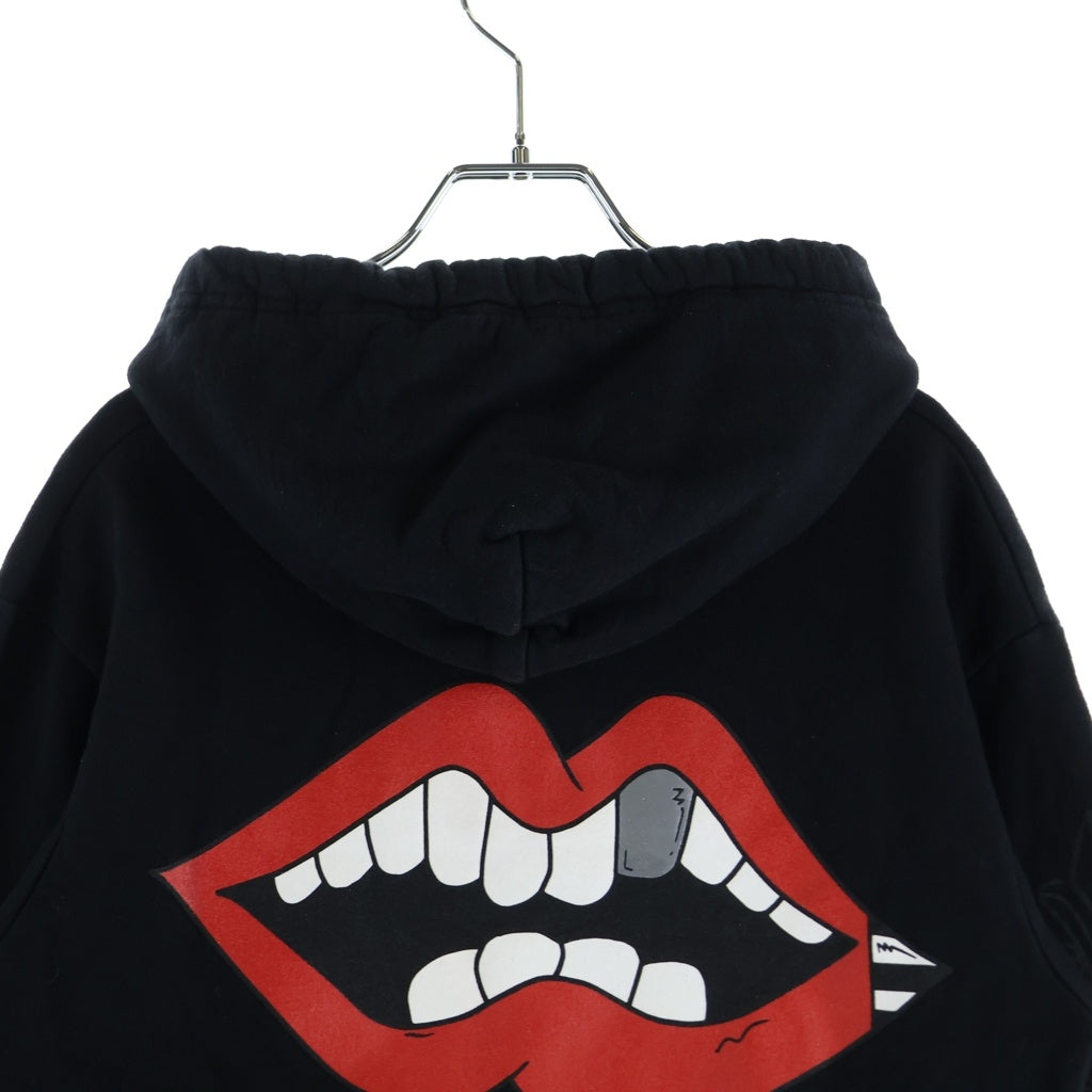 CHROME HEARTS(クロムハーツ) MATTY BOY チョンパーシルバートゥース 袖フローラル ホースシュー プルオーバーパーカー ブラック レディース