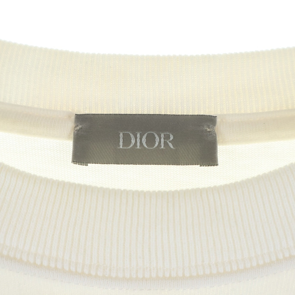 DIOR(ディオール) フロントロゴ刺繍 クルーネック半袖Tシャツ 293J659A0554 ホワイト
