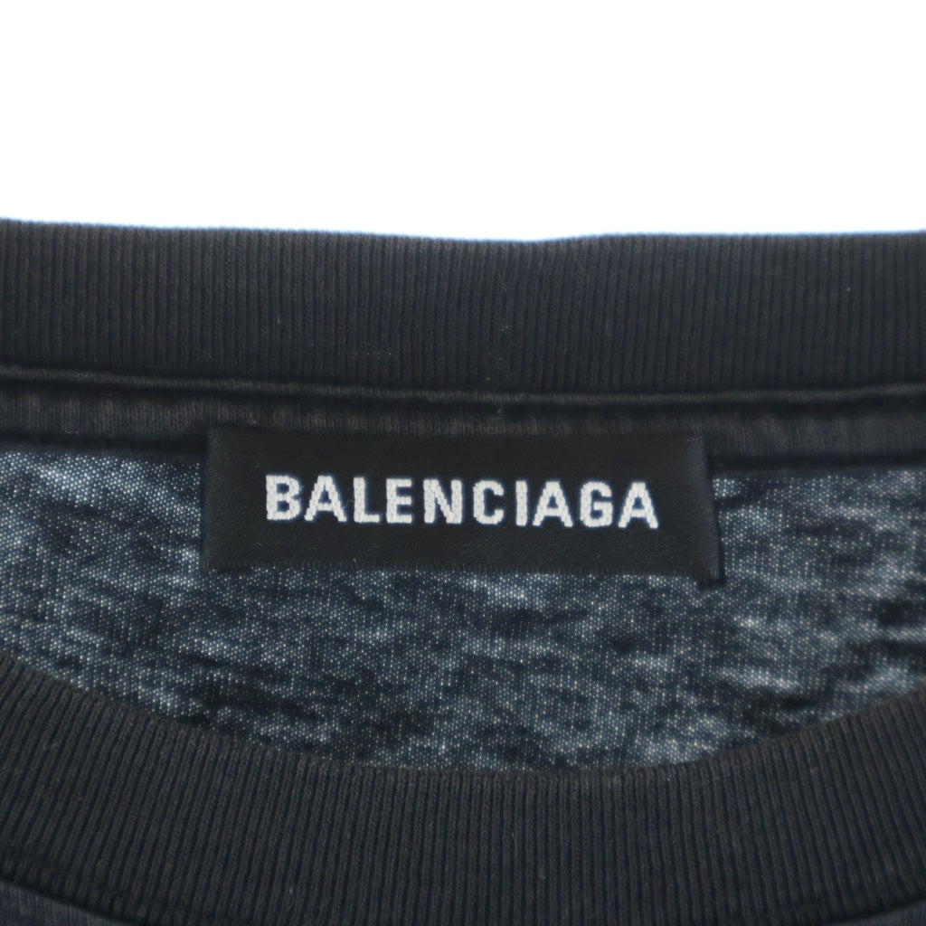 BALENCIAGA(バレンシアガ) 18SS BB Mode Tee / BBロゴ フロントロゴプリント クルーネック半袖Tシャツ ブラック 508203 TYK23