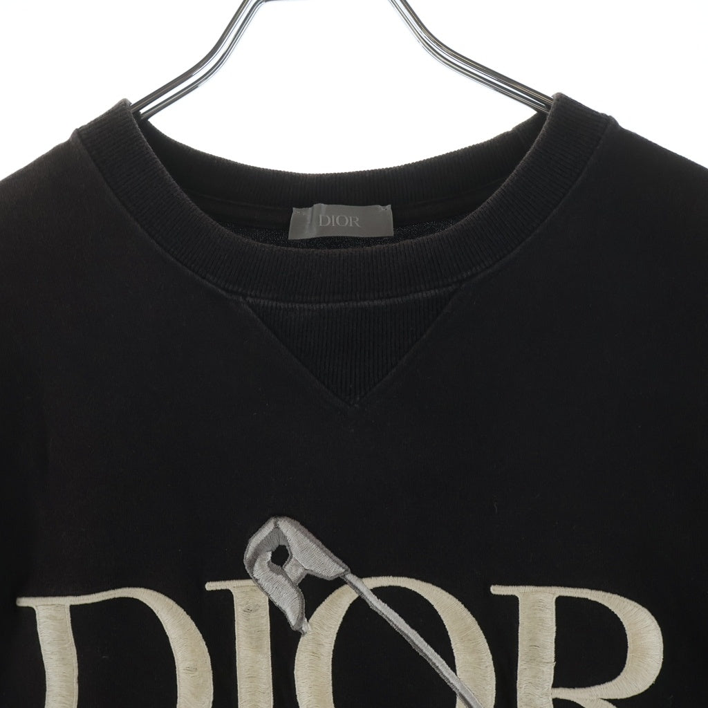 DIOR(ディオール) 20AW JUDY BLAME フロント刺繍ロゴ エンブロイダリー クルーネック半袖Tシャツ ブラック 043J625B0554