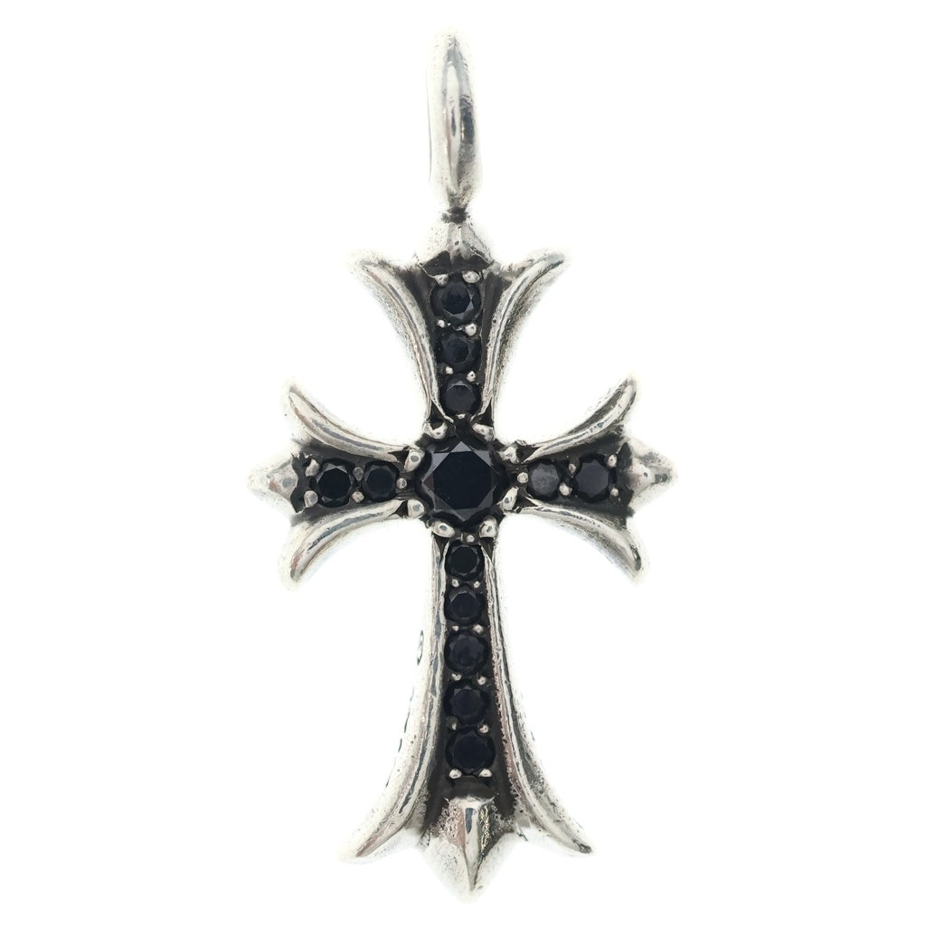 CHROME HEARTS(クロムハーツ) TNY CRSF P/B DIA タイニーファットクロス PAVEブラックダイヤ ペンダントトップ シルバー BCA322