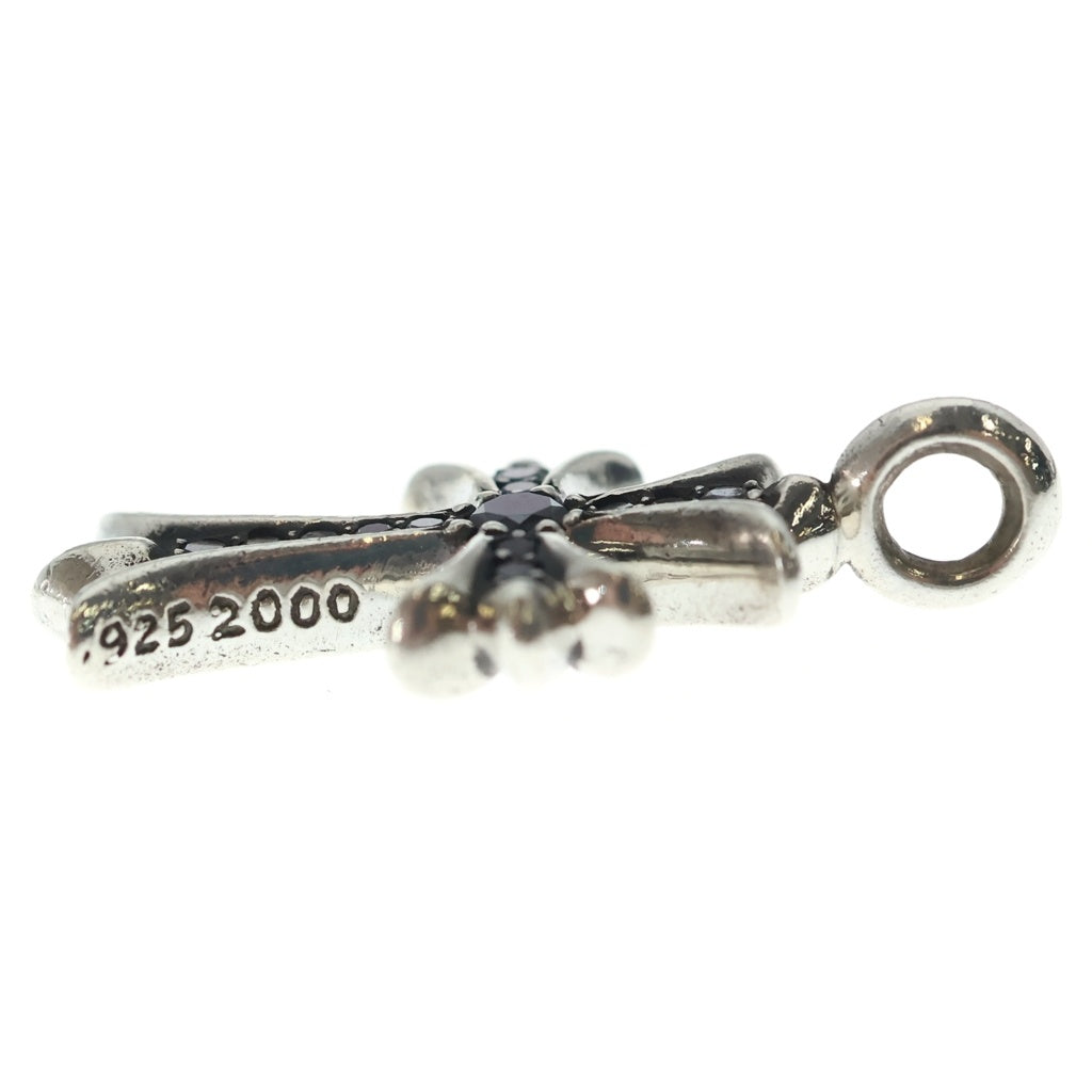 CHROME HEARTS(クロムハーツ) TNY CRSF P/B DIA タイニーファットクロス PAVEブラックダイヤ ペンダントトップ シルバー BCA322