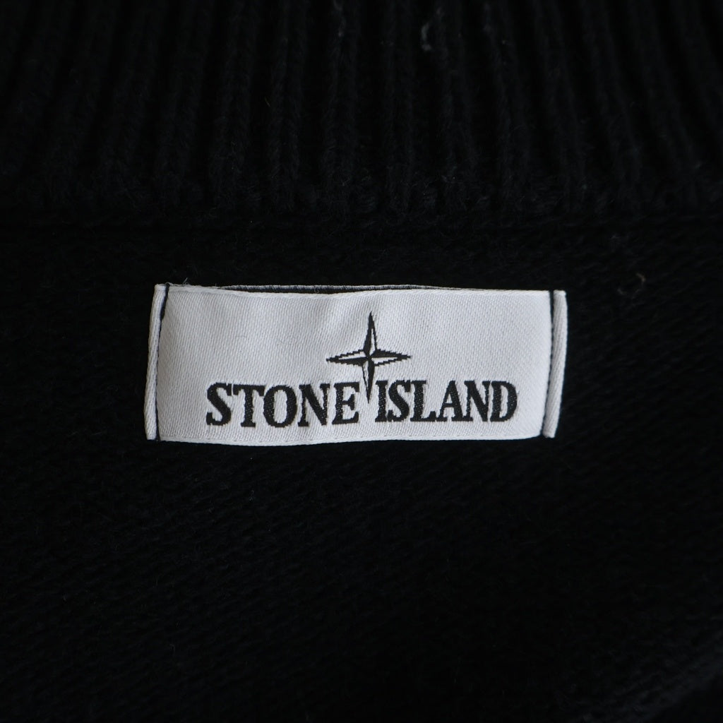 STONE ISLAND(ストーンアイランド) LAMBSWOOL cardigan ラムウール ニットカーディガン 8115547A3 ブラック