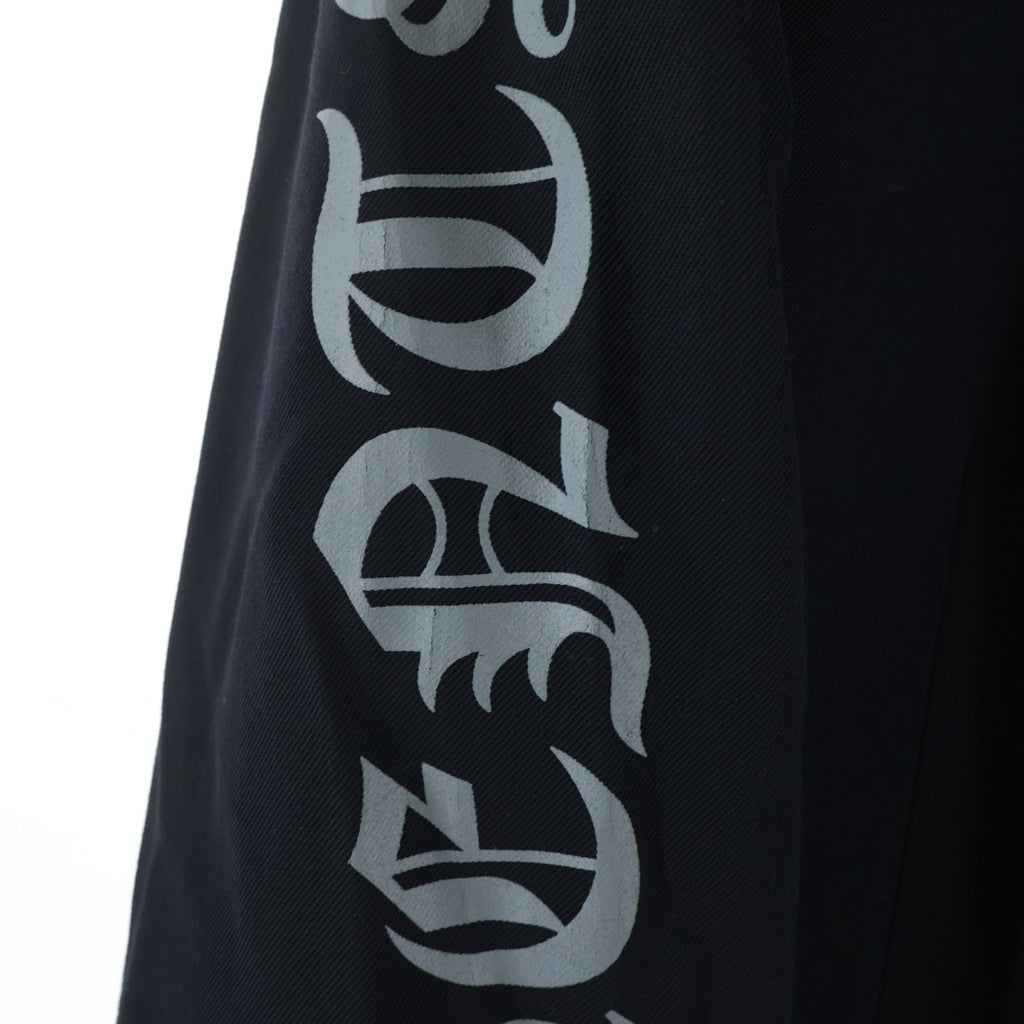 VETEMENTS(ヴェトモン) 20SS GOTHIC LOGO EMBROIDERED JACKET SS20JA143 ゴシック アームロゴ テーラード ジャケット ブラック