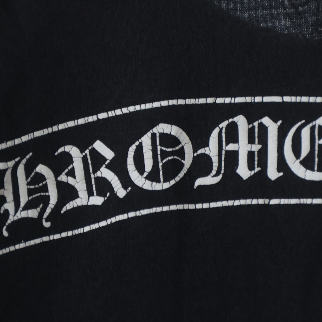 CHROME HEARTS(クロムハーツ) SCROLL LABEL T-SHIRT スクロールラベルプリント クルーネックポケット半袖Tシャツ ブラック