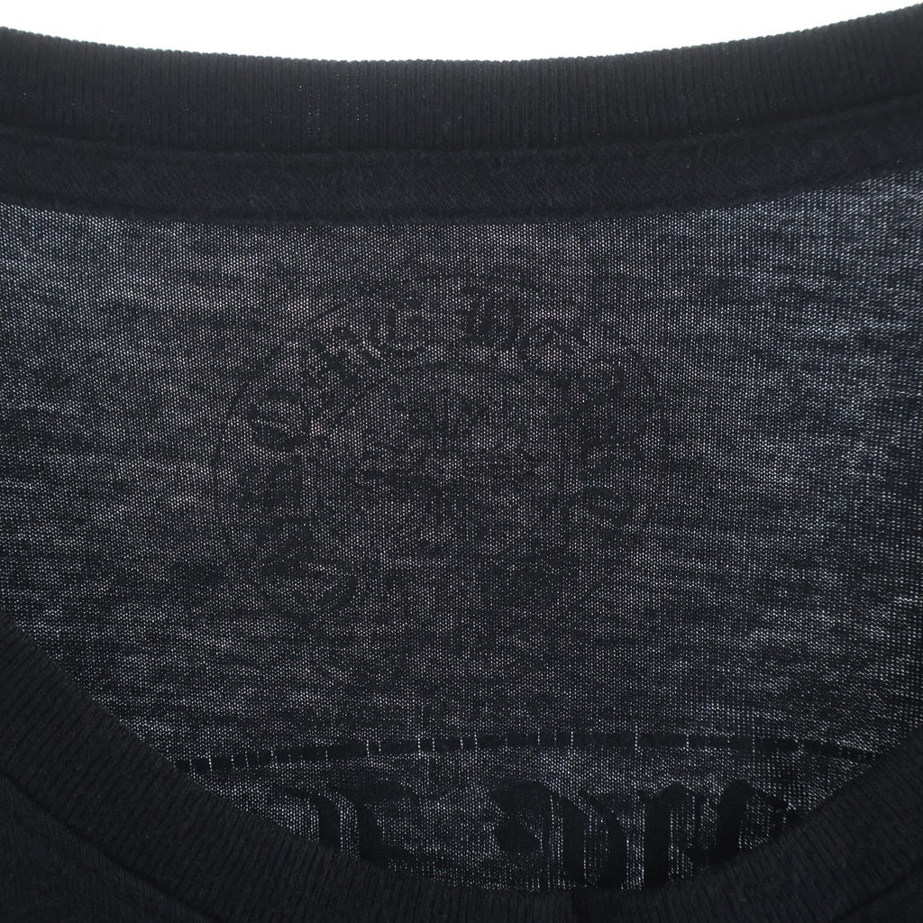 CHROME HEARTS(クロムハーツ) SCROLL LABEL T-SHIRT スクロールラベルプリント クルーネックポケット半袖Tシャツ ブラック