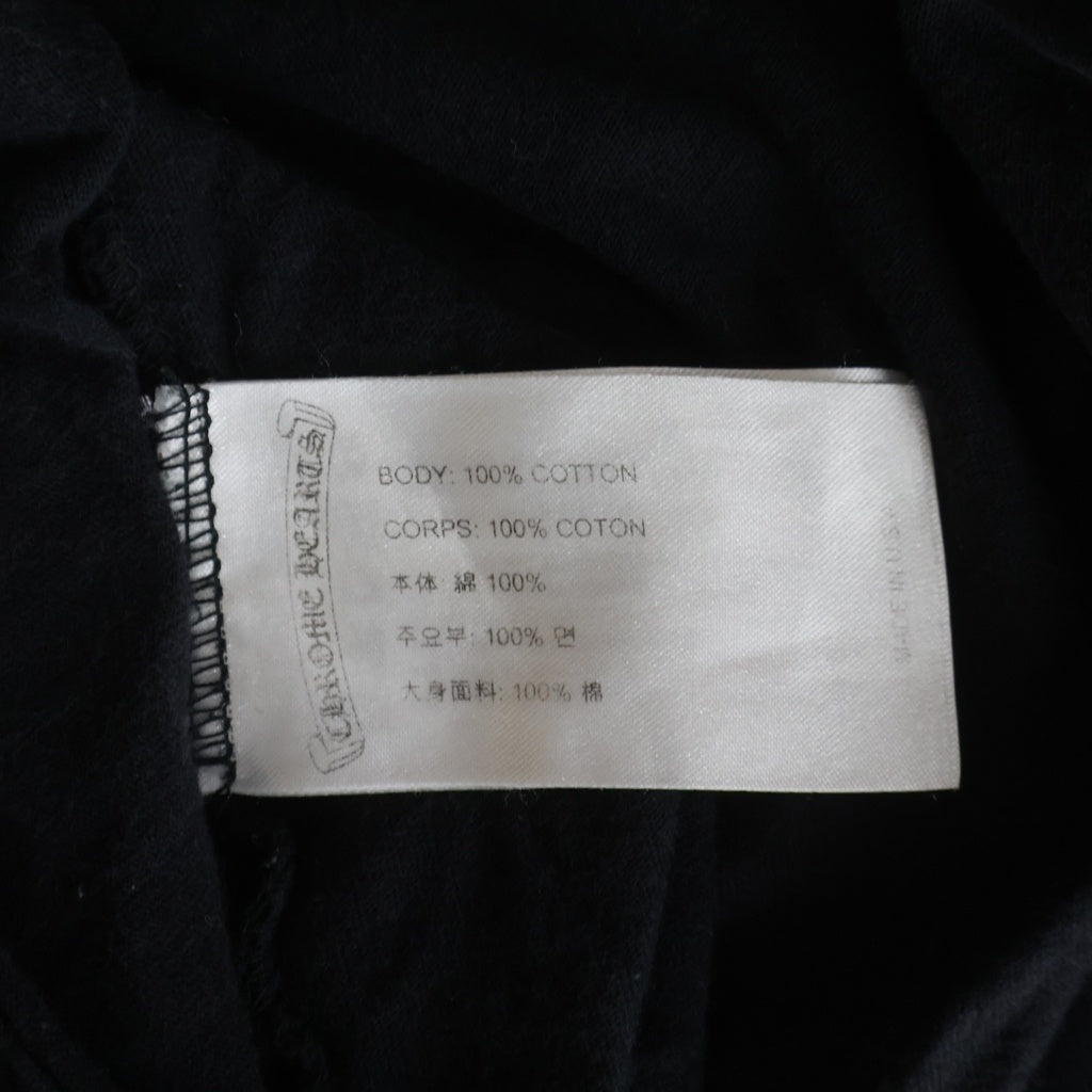 CHROME HEARTS(クロムハーツ) SCROLL LABEL T-SHIRT スクロールラベルプリント クルーネックポケット半袖Tシャツ ブラック
