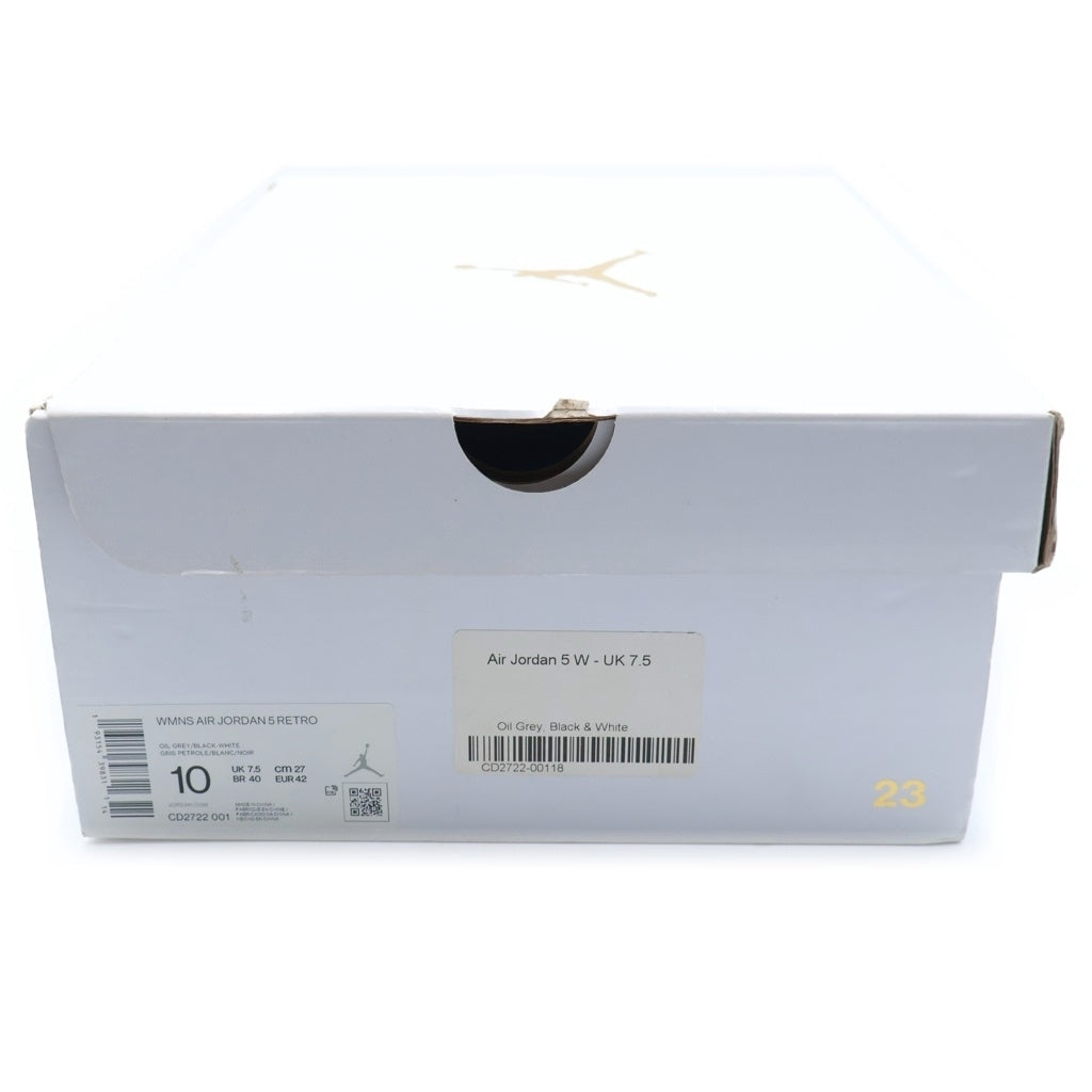 NIKE(ナイキ) WMNS Air Jordan 5 Oil Grey CD2722-001 ハイカットスニーカー 27cm/US10 ブルー