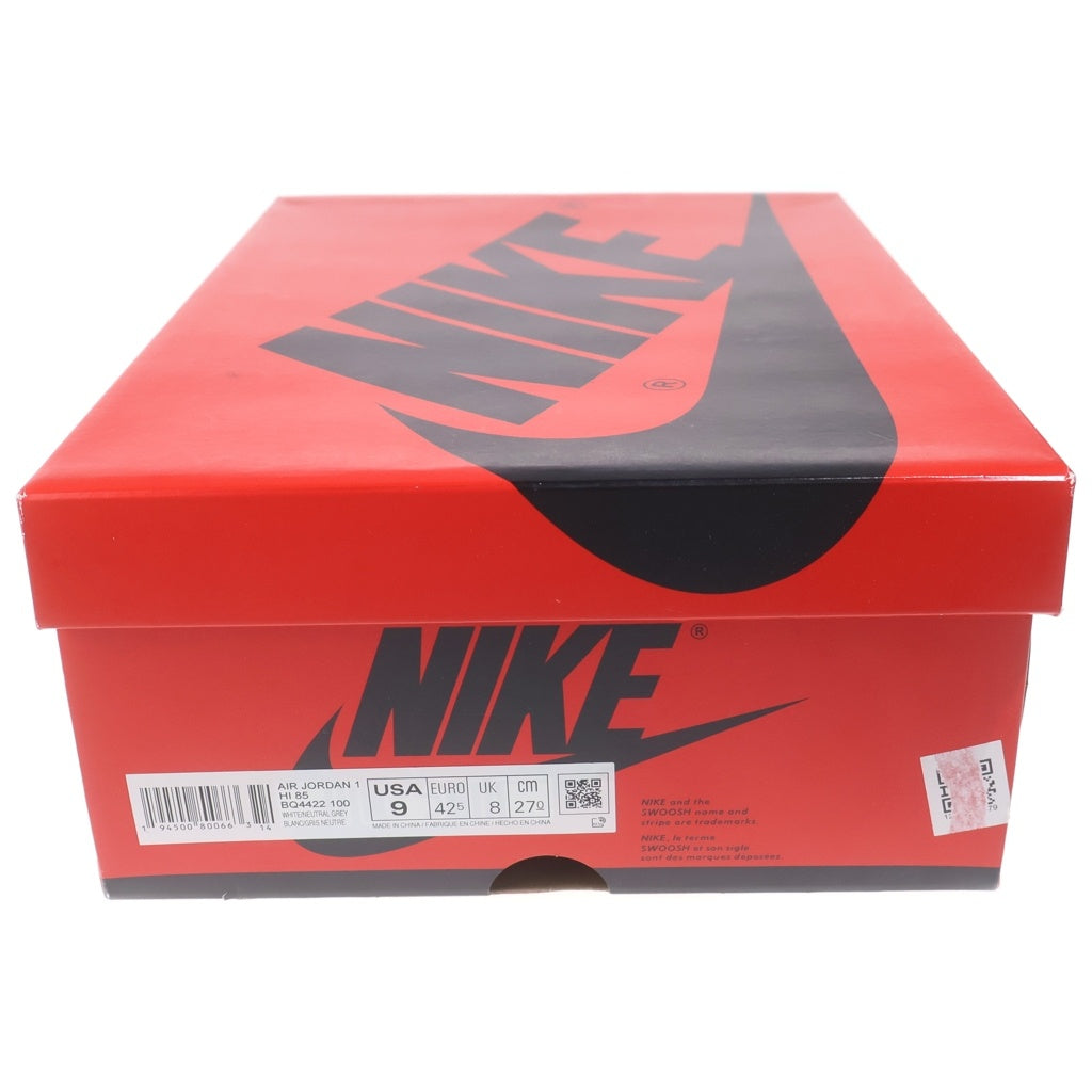 NIKE(ナイキ) AIR JORDAN 1 HIGH 85 NEUTRAL GREY BQ4422-100 エアジョーダン1 85 ニュートラルグレー ハイカットスニーカー ホワイト US9/27cm