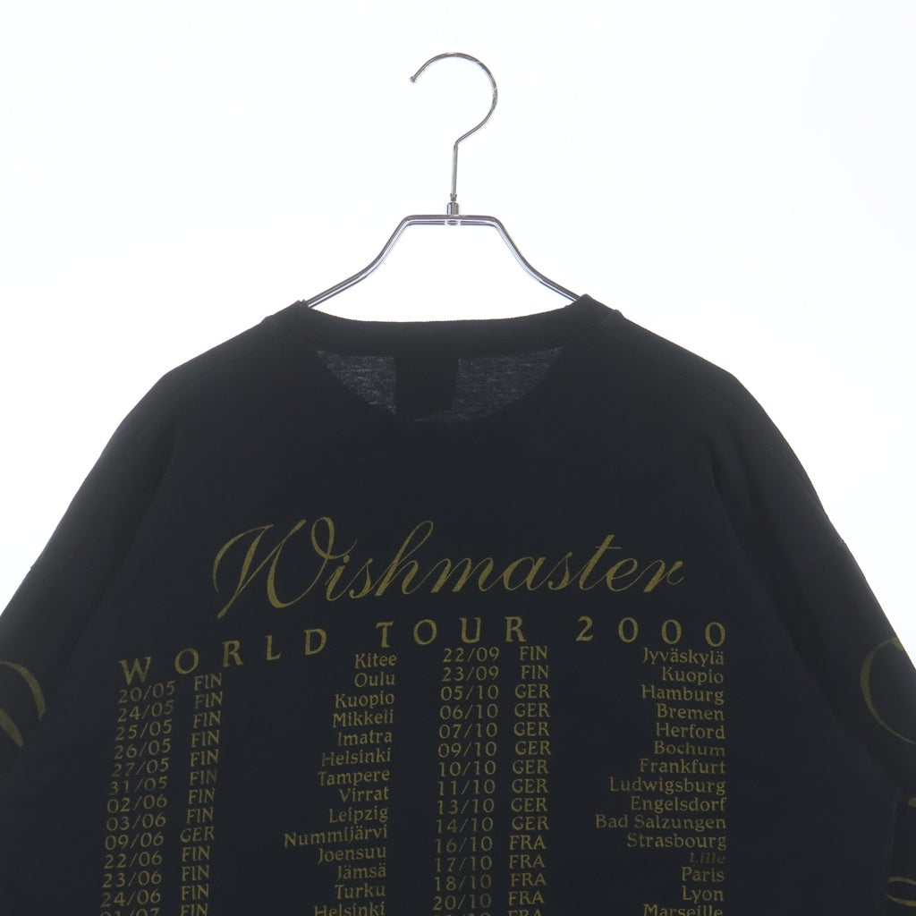 VINTAGE(ヴィンテージ) 00s NIGHT WISH Wishmaster ナイトウィッシュ ウィッシュマスター 袖プリ ロングスリーブカットソー ブラック