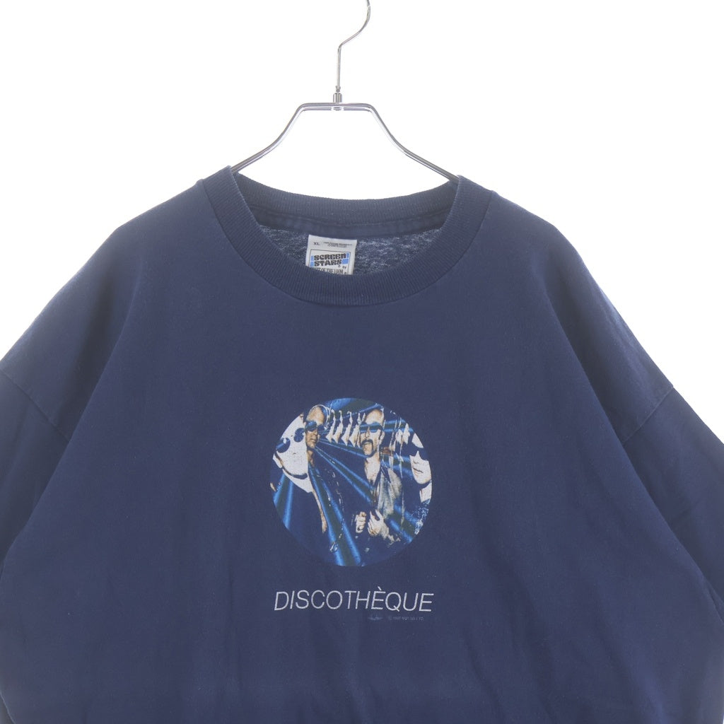 VINTAGE(ヴィンテージ) 90s-00s U2 Discotheque ディスコティック ユーロ クルーネックTシャツ ネイビー